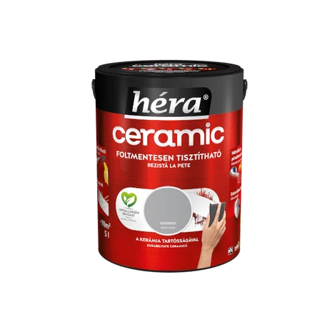 Héra Ceramic Mosás- és Dörzsálló Falfesték 5 L Vasbeton