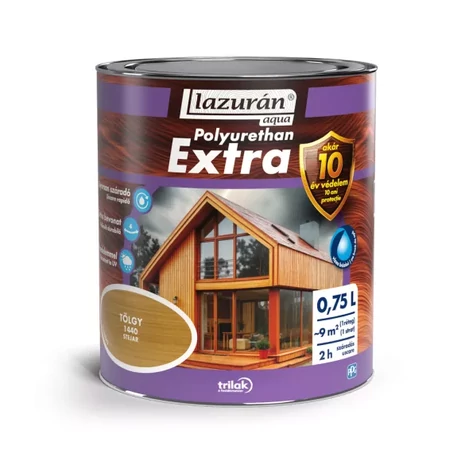 Lazurán Aqua PU Extra - 0.75 Tölgy