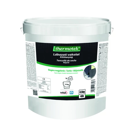 Thermotek Lábazati Vakolat Kötőanyag 4,5 KG /az 5db lábazati szemcsét külön szükséges megvásárolni!/