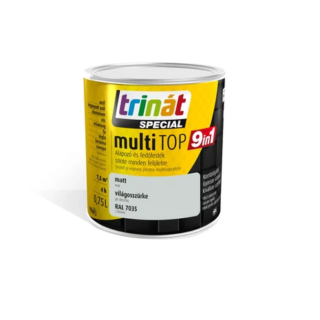 Trinát Multitop 9in1 Alapozó és fedőfesték 0,75 L Világosszürke RAL 7035