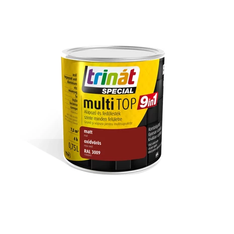 Trinát Multitop 9in1 Alapozó és fedőfesték 0,75 L Vörös RAL 3009